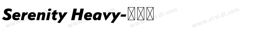 Serenity Heavy字体转换
